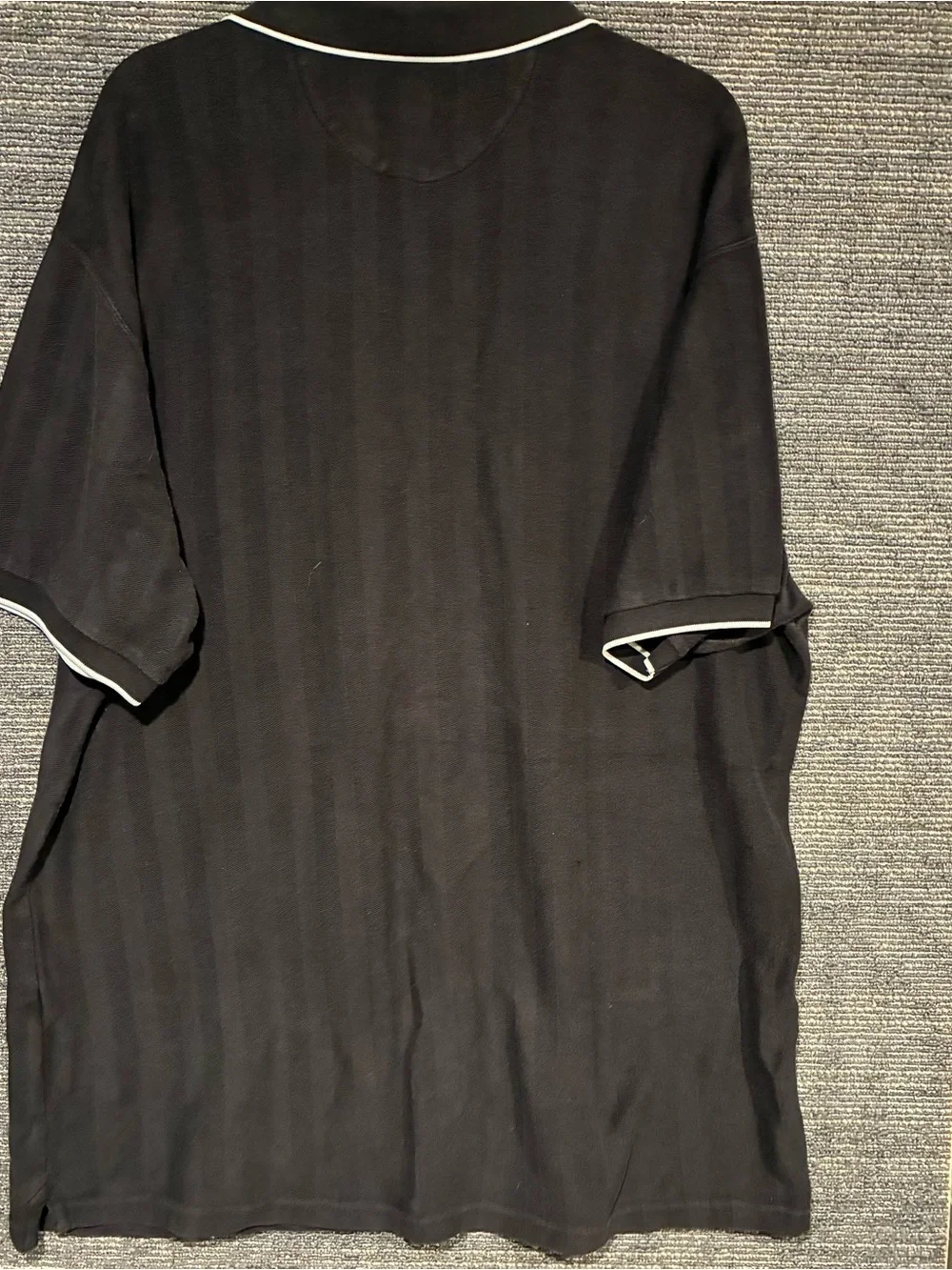 Chaps Ralph Lauren Y2K Vintage Crest Men’s Black Polo Shirt with Contrast Piping